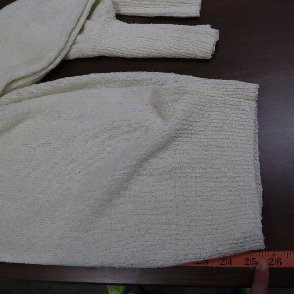 Brownstone Studio Crochet Sweater Women L Ivory Twee Grannycore Boho Vintage - Picture 12 of 16